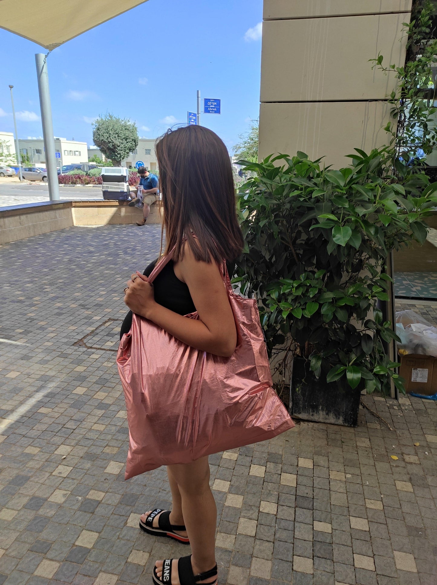 תיק צד רוז גולד