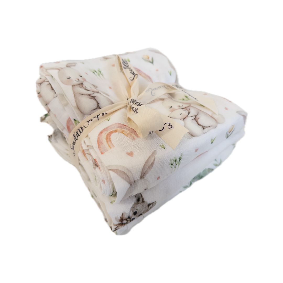 סט שלישיית חיתולי במבוק- חיות וחלומות